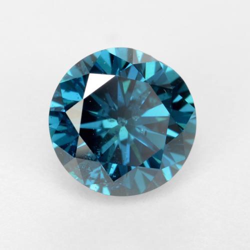 Diamante azul natural de 0,42 ct, corte redondo, VS-SI