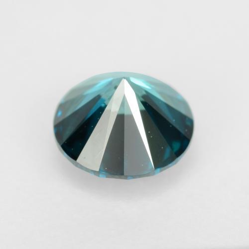 Diamante turquesa natural de 0,37 ct, corte redondo, VS