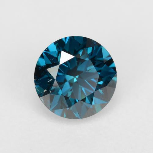 Diamante Azul Londres natural de 0.35 ct, Corte Redondo, VS-SI