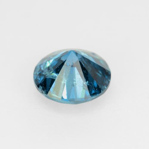 Diamante turquesa natural de 0,30 ct, corte redondo, SI