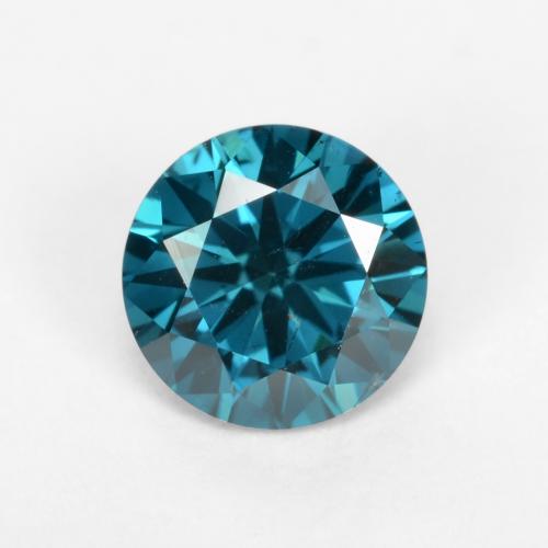 Diamante Verde azul intenso natural de 0.30 ct, Corte Redondo, VS-SI