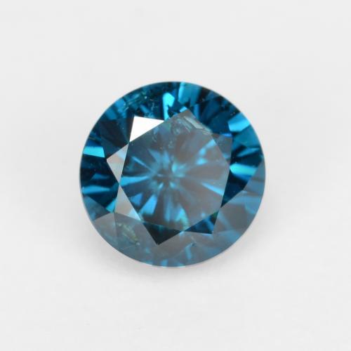 Diamante azul natural de 0,28 ct, corte redondo, VS-SI