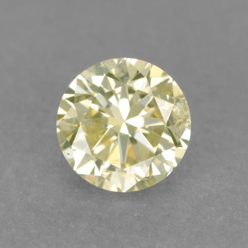Diamante amarillo natural de 0,23 ct, corte redondo, VS