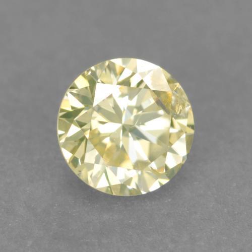 Diamante amarillo natural de 0,23 ct, corte redondo, VS