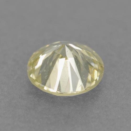 Diamante amarillo natural de 0,23 ct, corte redondo, VS