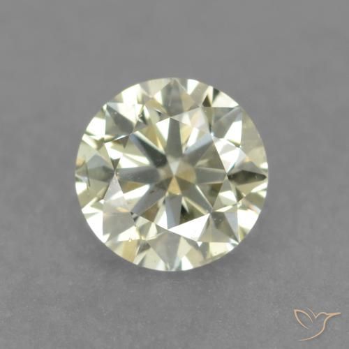 0.18ct Natural Amarillo pálido Diamante, Redondo, VS