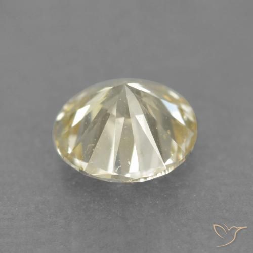 Diamante Amarillo claro natural de 0.18 ct, Redondo, VS
