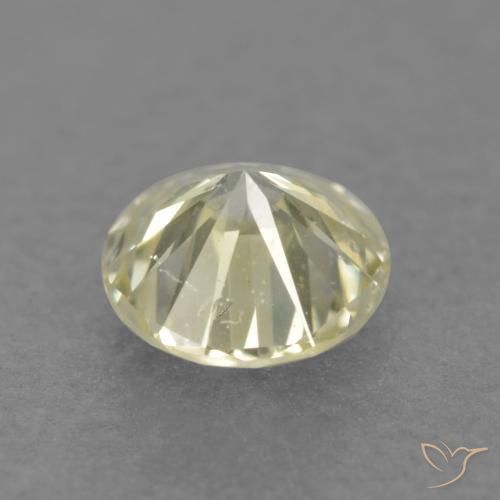 Diamante amarillo natural de 0,18 ct, corte redondo, VS