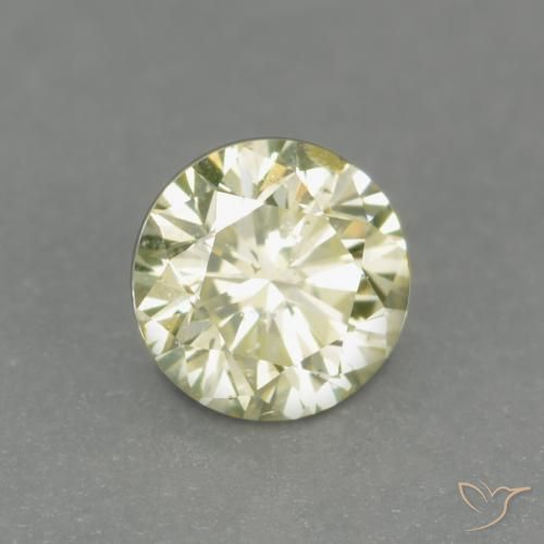 Diamante amarillo natural de 0,15 ct, corte redondo, VS