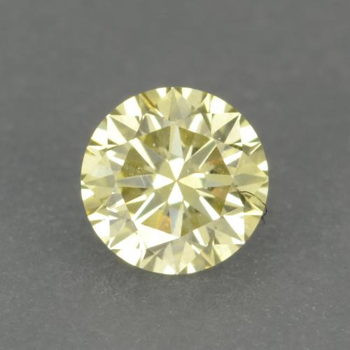 Diamante Amarillo limón natural de 0.15 ct, Corte Redondo, VVS-VS