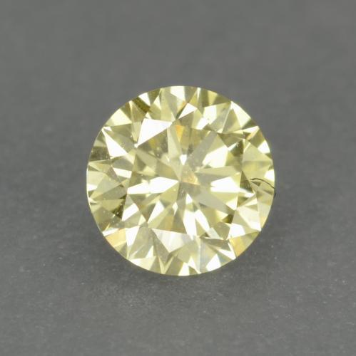 Diamante Amarillo limón natural de 0.15 ct, Corte Redondo, VVS-VS