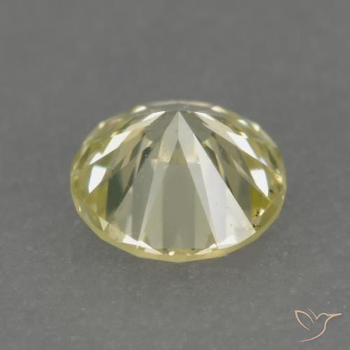 Diamante Amarillo limón natural de 0.22 ct, Redondo, VS