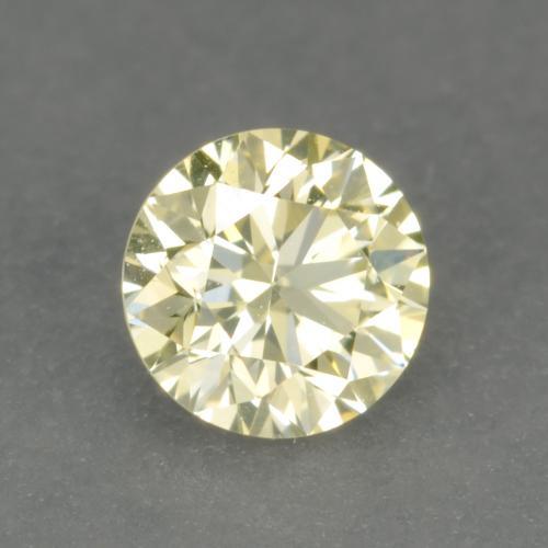 Diamante Amarillo claro medio natural de 0.18 ct, Corte Redondo, VVS-VS