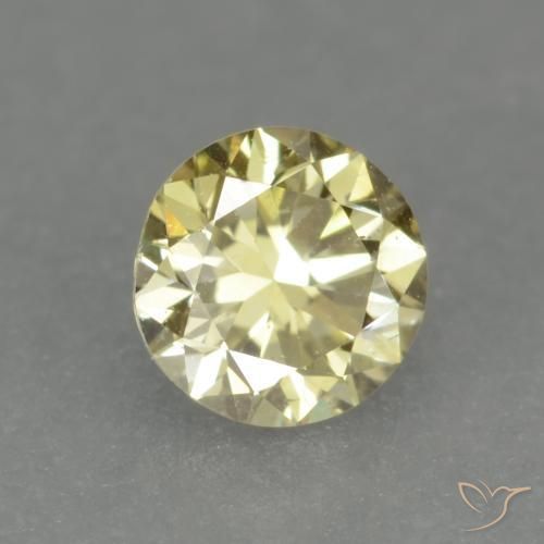 Diamante Amarillo dorado natural de 0.15 ct, Redondo, VS-SI
