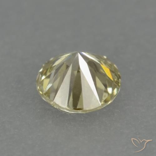 Diamante Amarillo dorado natural de 0.15 ct, Redondo, VS-SI