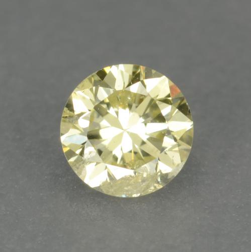Diamante amarillo natural de 0,15 ct, corte redondo, VS-SI