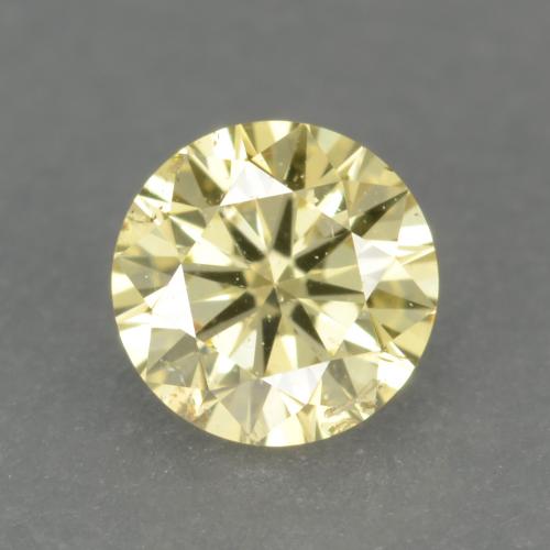 Diamante amarillo natural de 0,20 ct, corte redondo, VS-SI