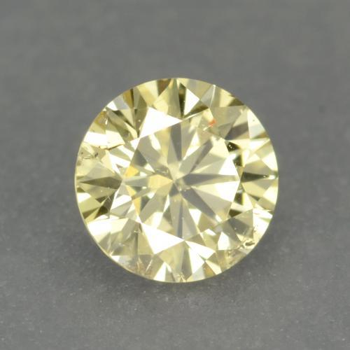 Diamante amarillo natural de 0,20 ct, corte redondo, VS-SI