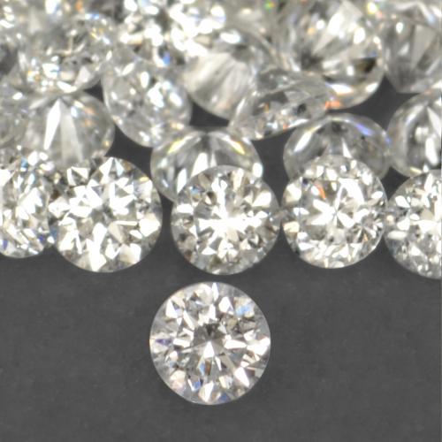 Gemas de diamante blanco natural de 0,19 ct, corte redondo, VS-SI