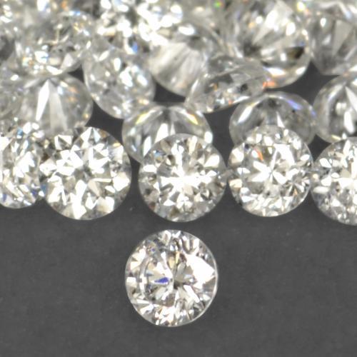 Gemas de diamante blanco natural de 0,19 ct, corte redondo, VS-SI