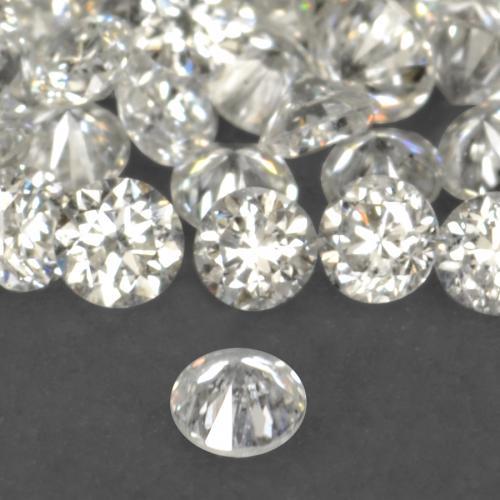 Gemas de diamante blanco natural de 0,19 ct, corte redondo, VS-SI