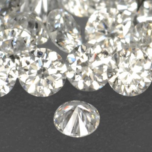 Gemas de Diamante Blanco cálido natural de 0.04 ct, Corte Redondo, VS-SI