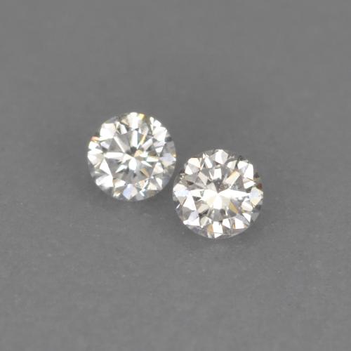 Gemas de Diamante Blanco cálido natural de 0.03 ct, Corte Redondo, VVS-VS