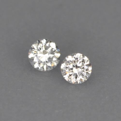 Gemas de Diamante Blanco cálido natural de 0.04 ct, Corte Redondo, VVS-VS