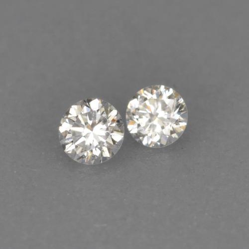 Gemas de Diamante Blanco cálido natural de 0.04 ct, Corte Redondo, VVS-VS