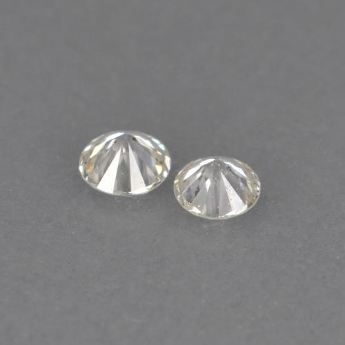 Gemas de Diamante Blanco cálido natural de 0.04 ct, Corte Redondo, VVS-VS