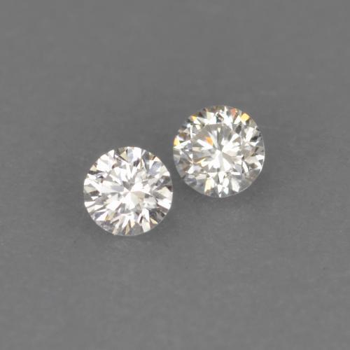 Gemas de Diamante Blanco cálido natural de 0.03 ct, Corte Redondo, VVS-VS