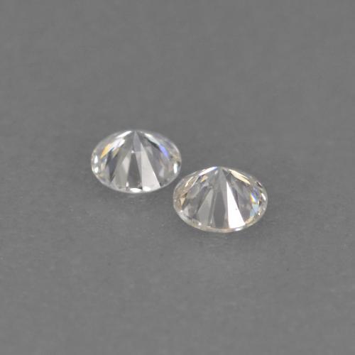 Gemas de Diamante Blanco cálido natural de 0.03 ct, Corte Redondo, VVS-VS