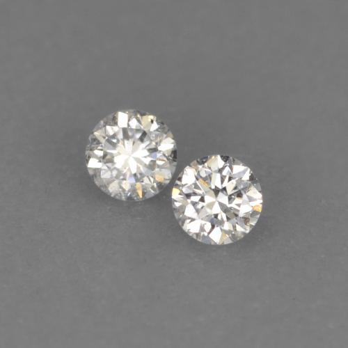 Gemas de diamante blanco natural de 0,02 ct, corte redondo, VVS-VS