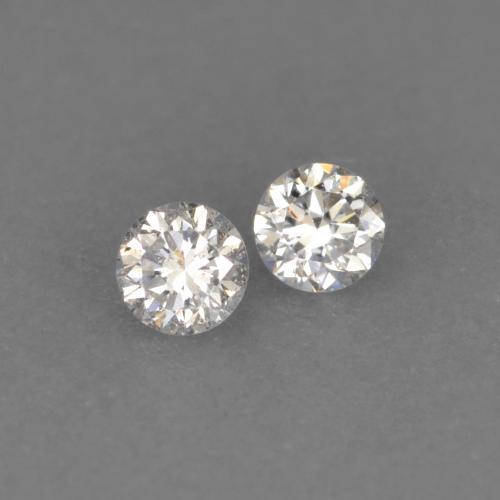 Gemas de diamante blanco natural de 0,02 ct, corte redondo, VVS-VS