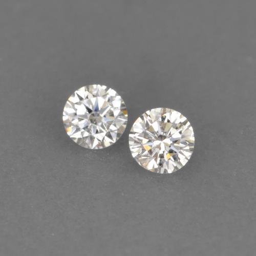 Gemas de diamante blanco natural de 0,03 ct, corte redondo, VVS-VS