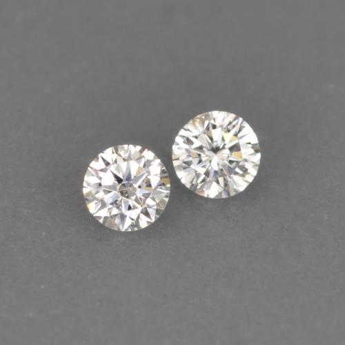 Gemas de diamante blanco natural de 0,03 ct, corte redondo, VVS-VS