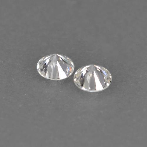Gemas de diamante blanco natural de 0,03 ct, corte redondo, VVS-VS
