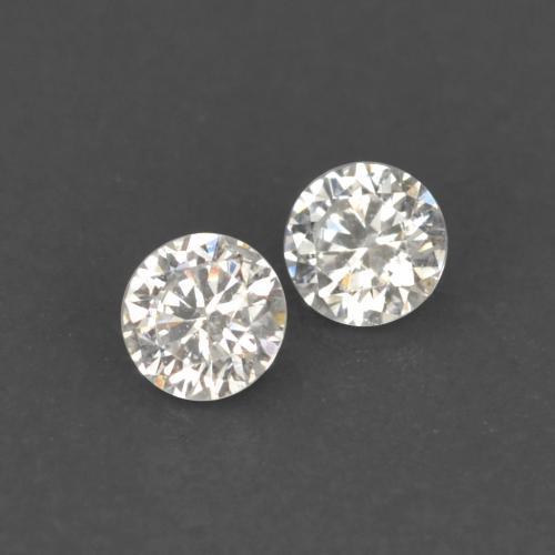 Gemas de diamante blanco natural de 0,02 ct, corte redondo, VS