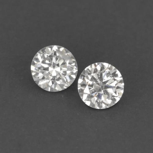 Gemas de diamante blanco natural de 0,03 ct, corte redondo, VVS-VS