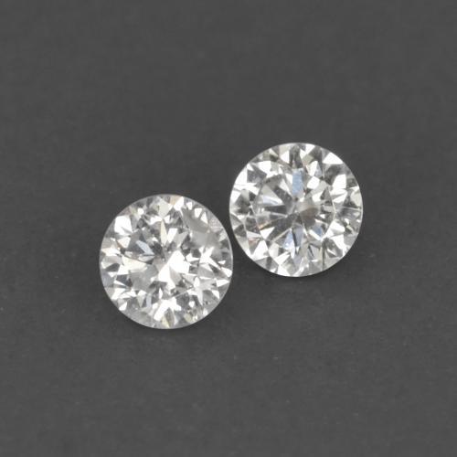 Gemas de diamante blanco natural de 0,03 ct, corte redondo, VVS-VS