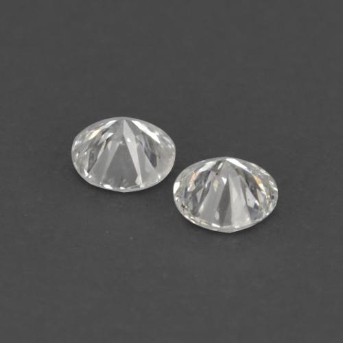 Gemas de diamante blanco natural de 0,03 ct, corte redondo, VVS-VS