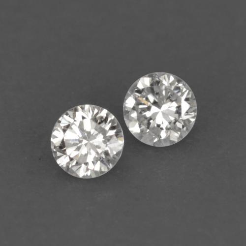 Gemas de diamante blanco natural de 0,02 ct, corte redondo, VVS-VS