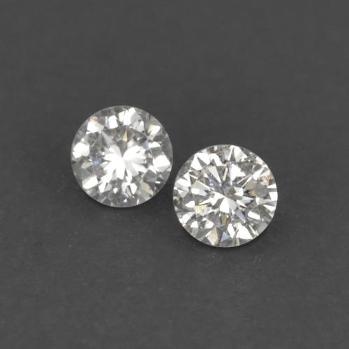 Gemas de Diamante Blanco cálido natural de 0.03 ct, Corte Redondo, VVS-VS
