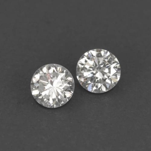 Gemas de Diamante Blanco cálido natural de 0.03 ct, Corte Redondo, VVS-VS