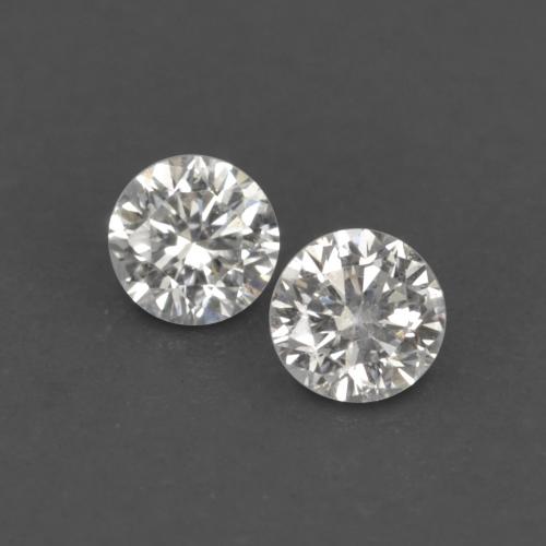 Gemas de diamante blanco natural de 0,04 ct, corte redondo, VVS-VS