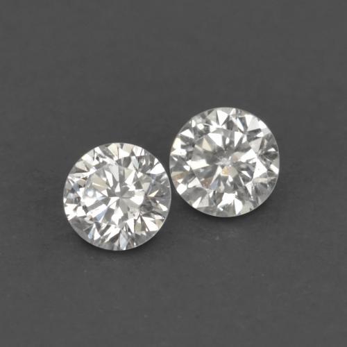 Gemas de diamante blanco natural de 0,04 ct, corte redondo, VVS-VS