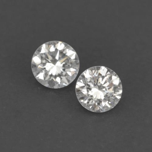 Gemas de diamante blanco natural de 0,03 ct, corte redondo, VVS-VS