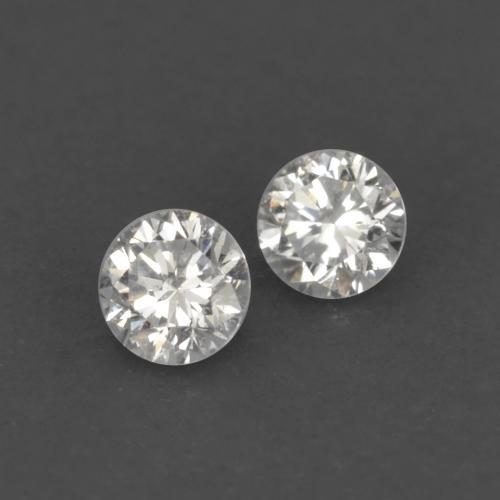 Gemas de diamante blanco natural de 0,03 ct, corte redondo, VVS-VS