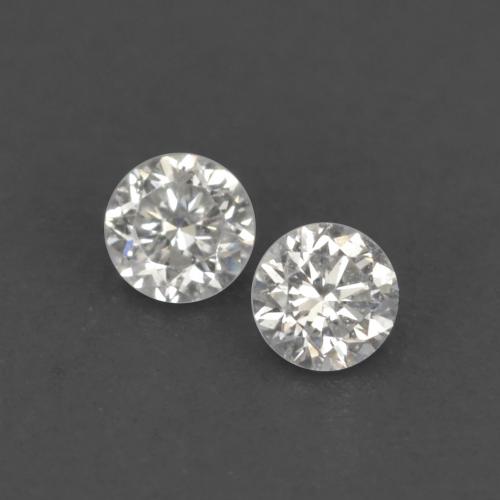 Gemas de Diamante Blanco cálido natural de 0.02 ct, Corte Redondo, VVS-VS