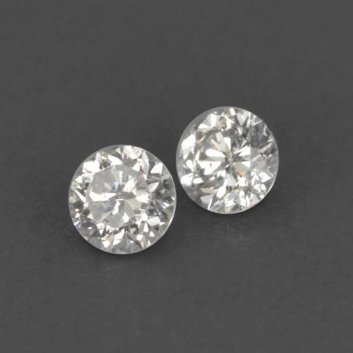 Gemas de Diamante Blanco cálido natural de 0.02 ct, Corte Redondo, VVS-VS